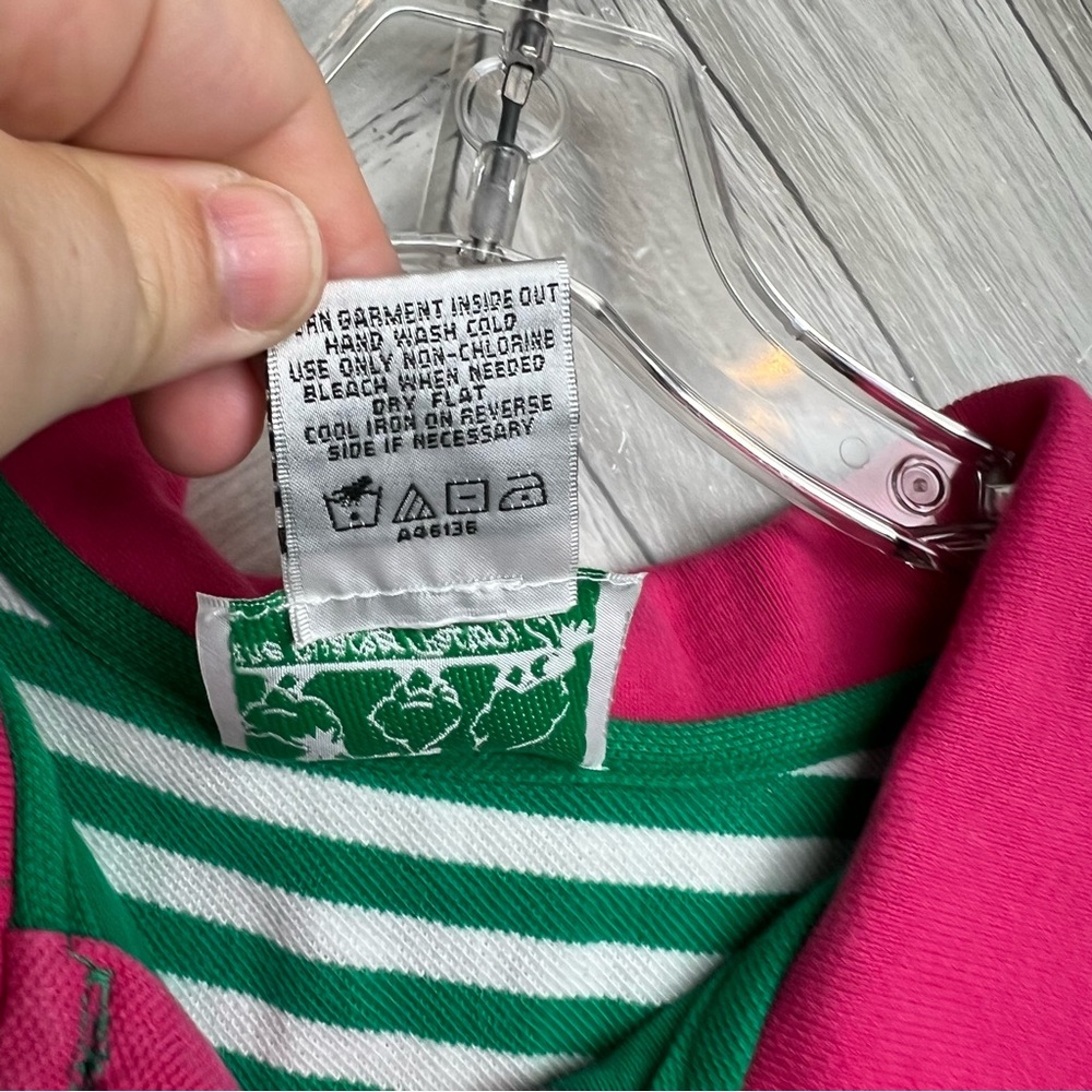 Quacker Factory Sz 1x Fuchsia & Green Polo Shirt - image 5